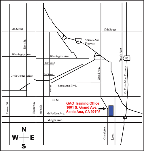 Photo: Map to Orange County Probation Department Grand Avenue Office