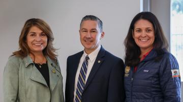 Chief Daniel Hernandez with Assemblywoman Quirk-Silva (CA-67) and Assemblywoman Pacheco (CA-64)