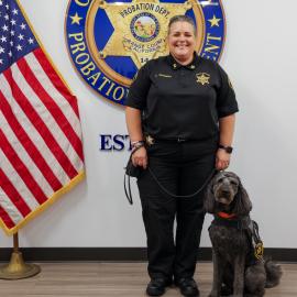 Probation officer and support K9