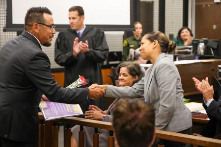 Handshake at DUI Court