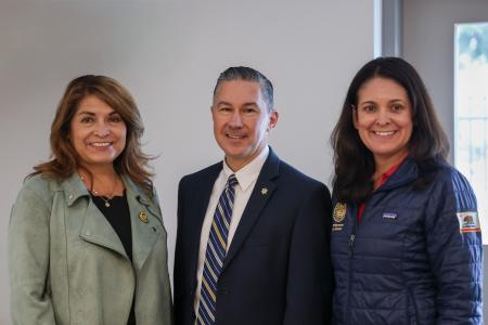Chief Daniel Hernandez with Assemblywoman Quirk-Silva (CA-67) and Assemblywoman Pacheco (CA-64)